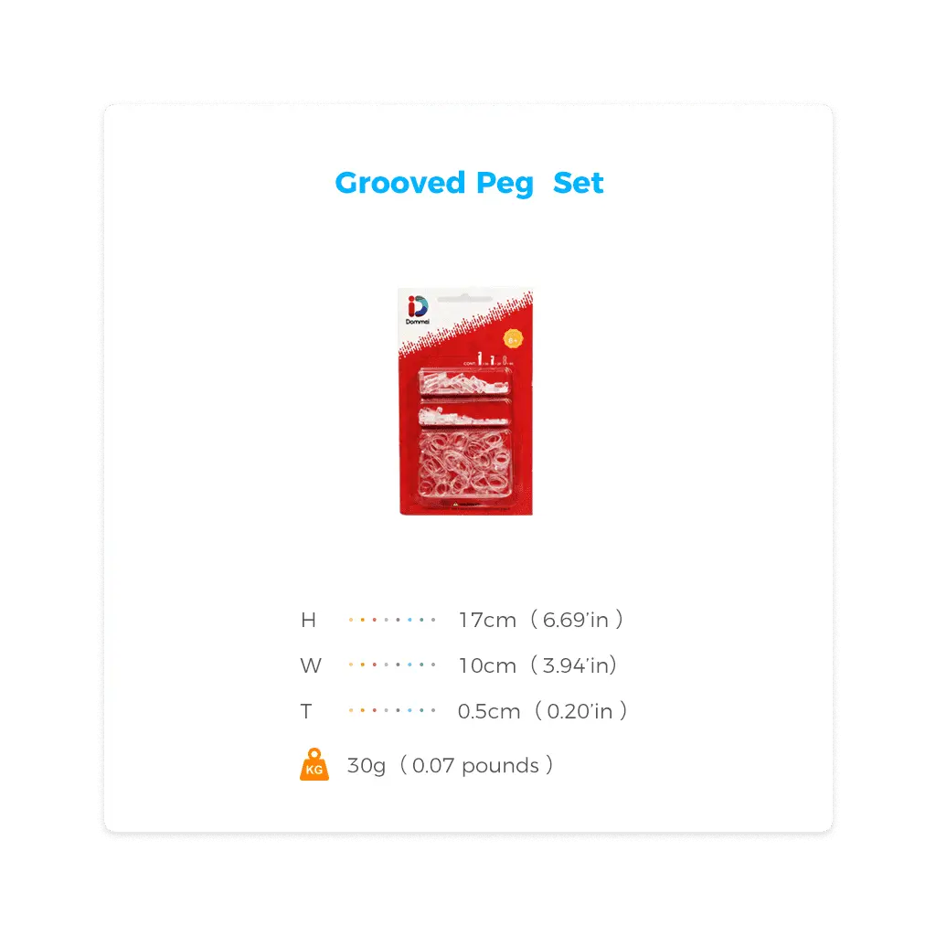Grooved Peg Set.